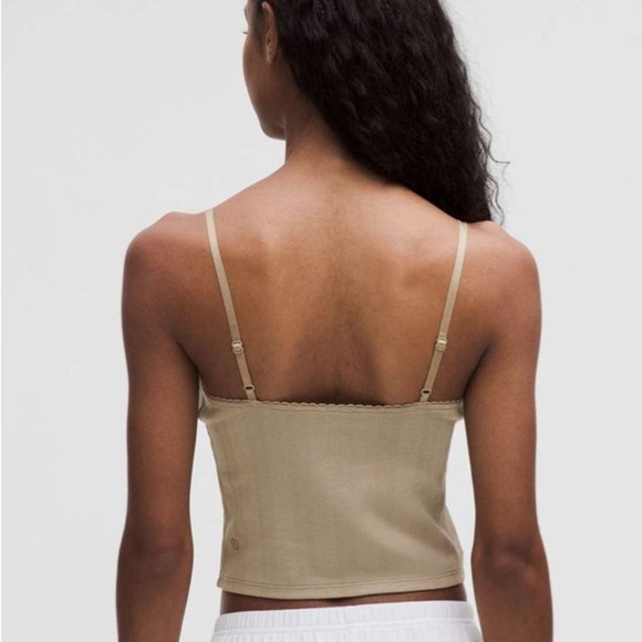 Lululemon Cotton Pointelle Cropped Cami Tank Top
Sheer Oak Size Small - Picture 2 of 5